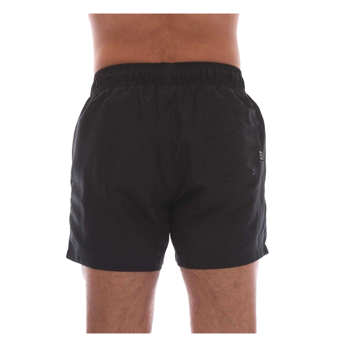 Black - Back - Emporio Armani EA7 Mens Polyester Swim Shorts