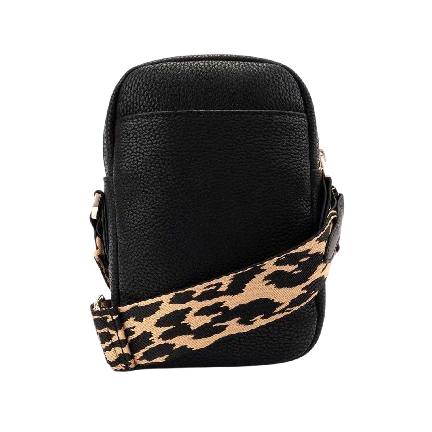 Black - Back - Fiorelli Leopard Print Crossbody Bag