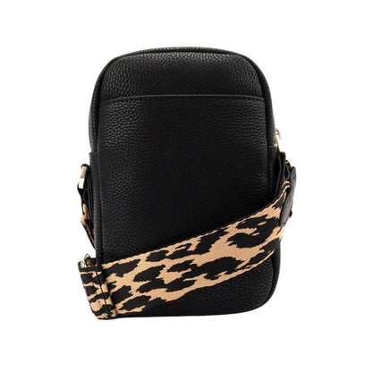 Black - Back - Fiorelli Leopard Print Crossbody Bag