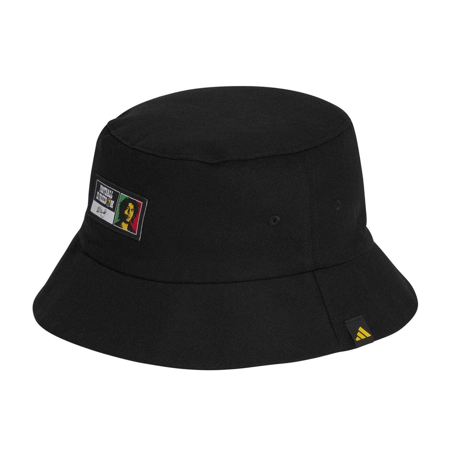 Black-Gold - Back - Adidas Mens Jamaica Bucket Hat