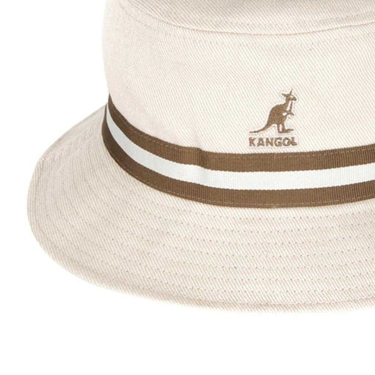 Beige - Back - Kangol Unisex Adult Striped Cotton Bucket Hat