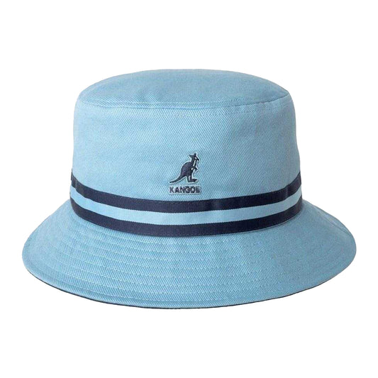 Light Blue - Front - Kangol Unisex Adult Striped Cotton Bucket Hat