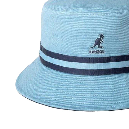 Light Blue - Back - Kangol Unisex Adult Striped Cotton Bucket Hat