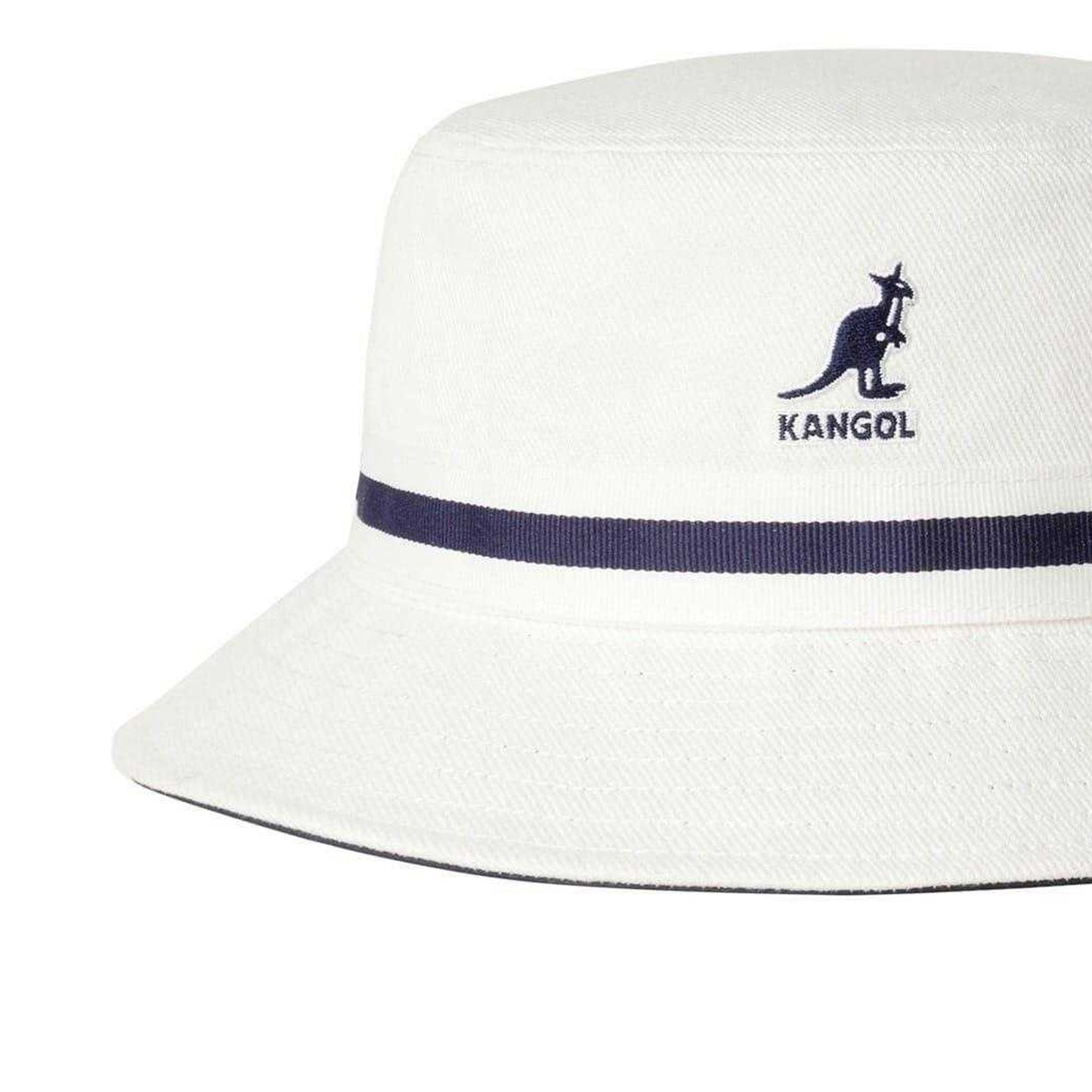 White - Back - Kangol Unisex Adult Striped Cotton Bucket Hat