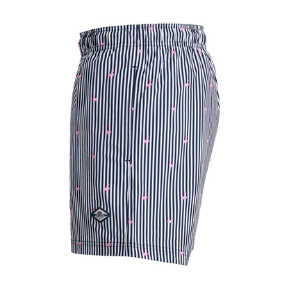 Navy Blazer - Side - Jack And Jones Mens Striped Swim Shorts