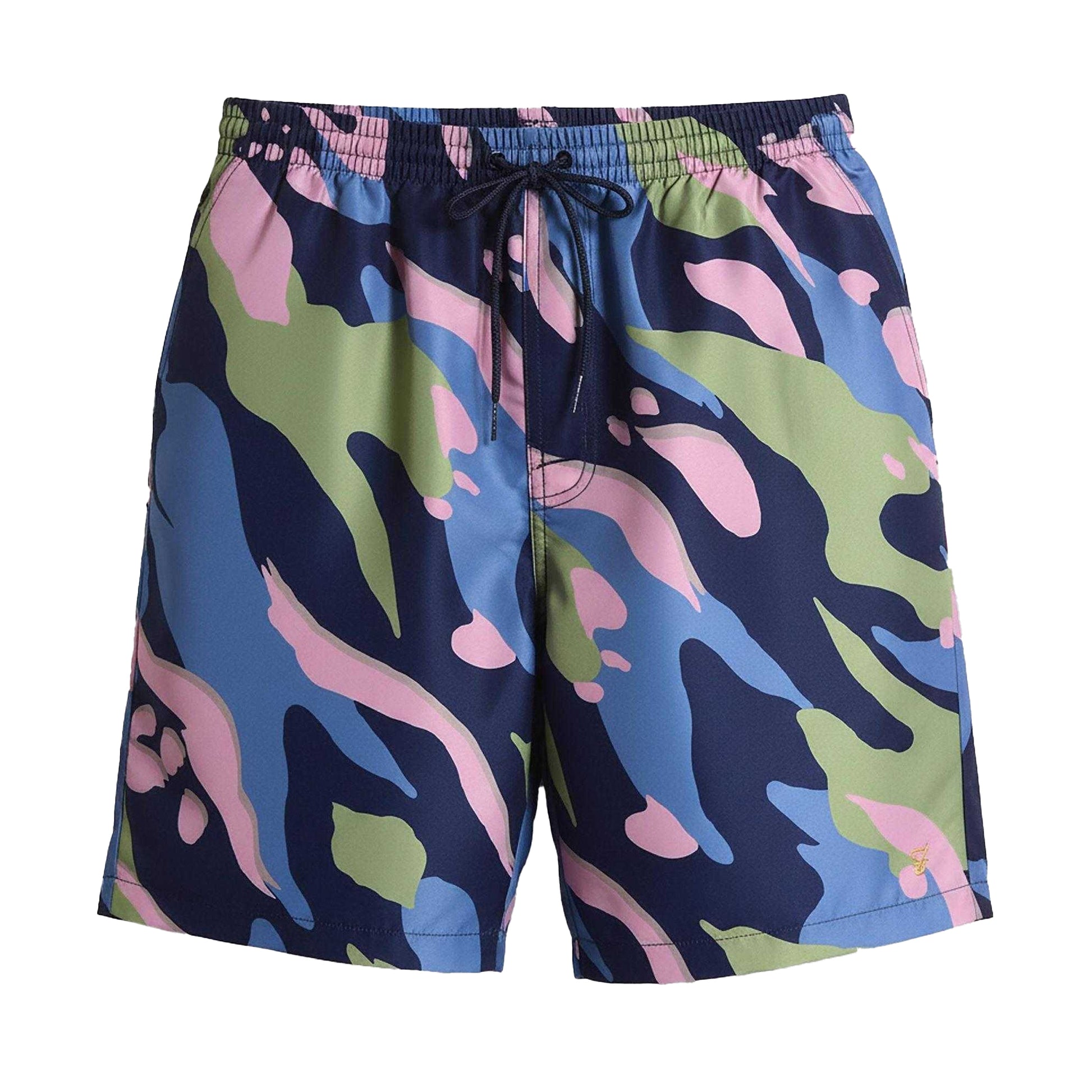 Navy - Front - Farah Mens Swim Shorts