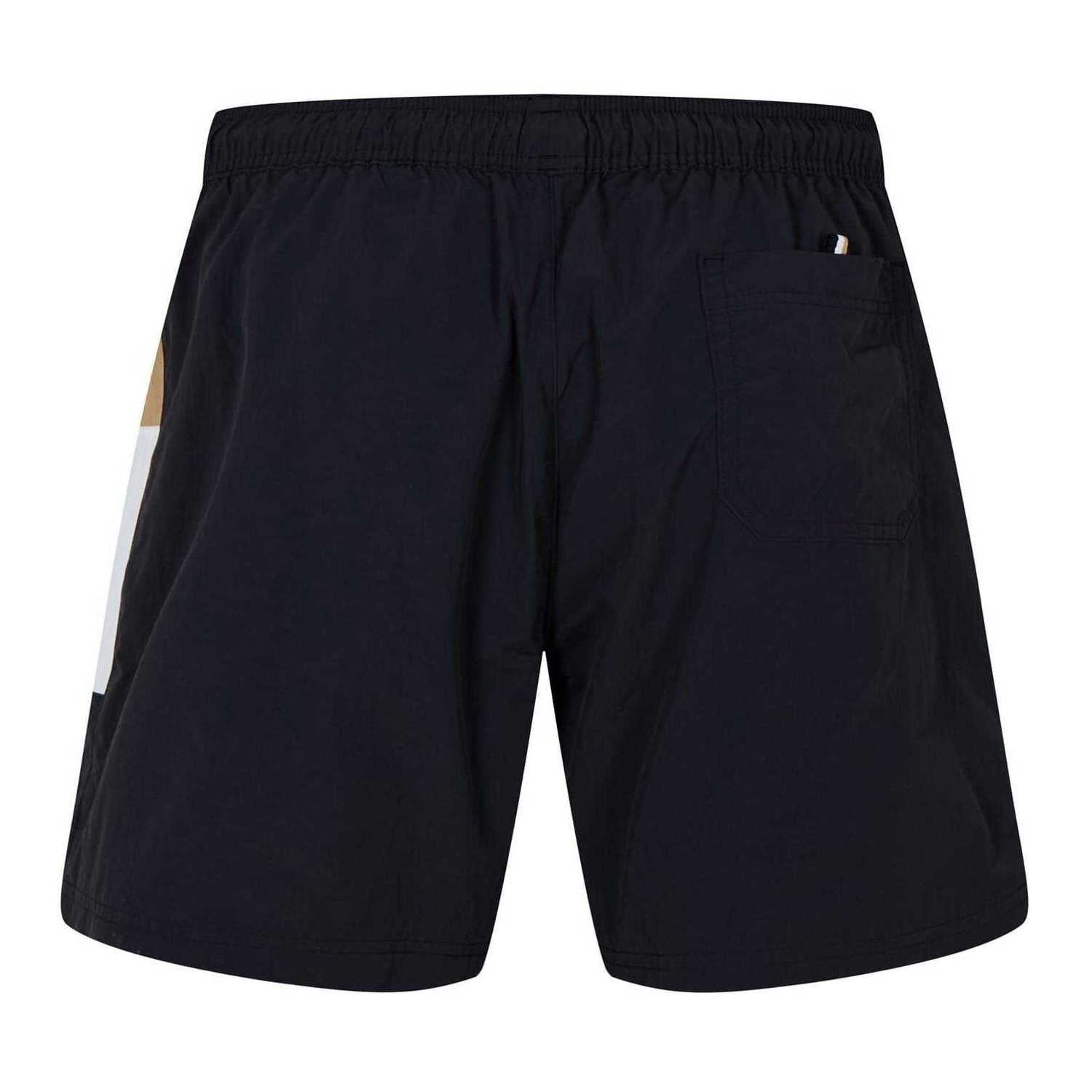 Black - Back - Boss Mens Regular Swim Shorts