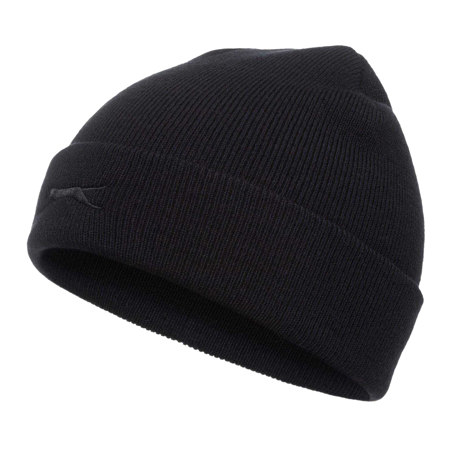 Black - Side - Slazenger Childrens-Kids Embroidered Logo Acrylic Winter Beanie