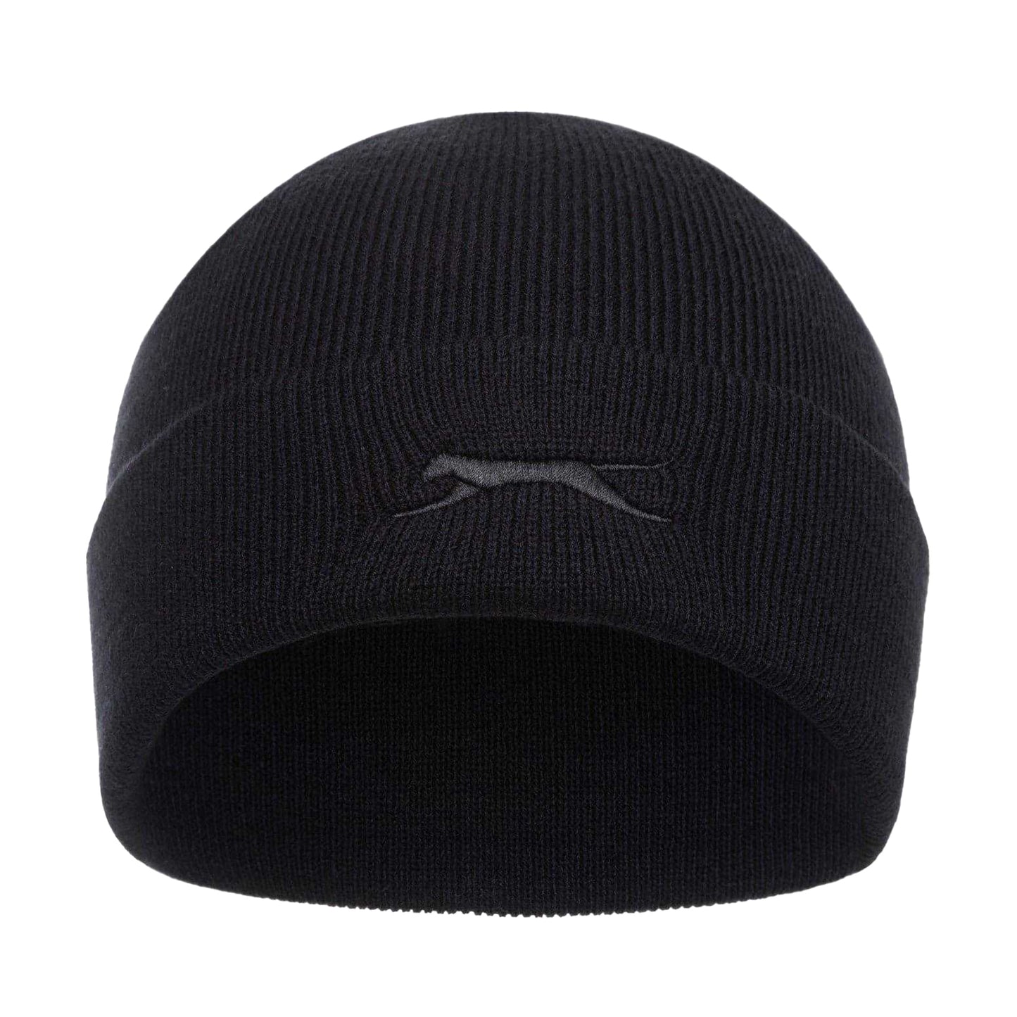 Black - Front - Slazenger Childrens-Kids Embroidered Logo Acrylic Winter Beanie