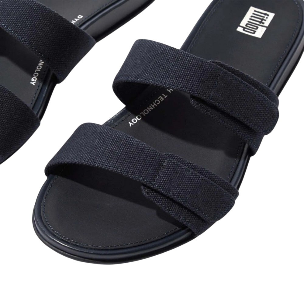 Navy - Lifestyle - FitFlop Womens-Ladies Gracie Canvas Adjustable Sandals