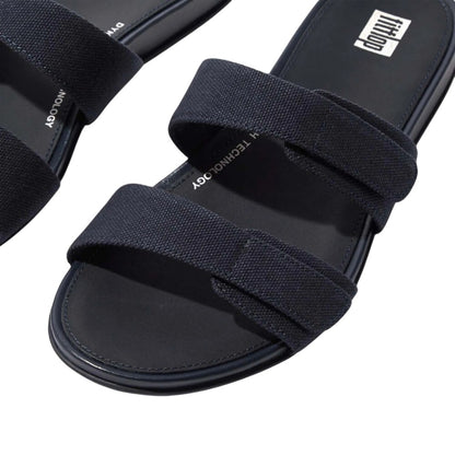 Navy - Lifestyle - FitFlop Womens-Ladies Gracie Canvas Adjustable Sandals