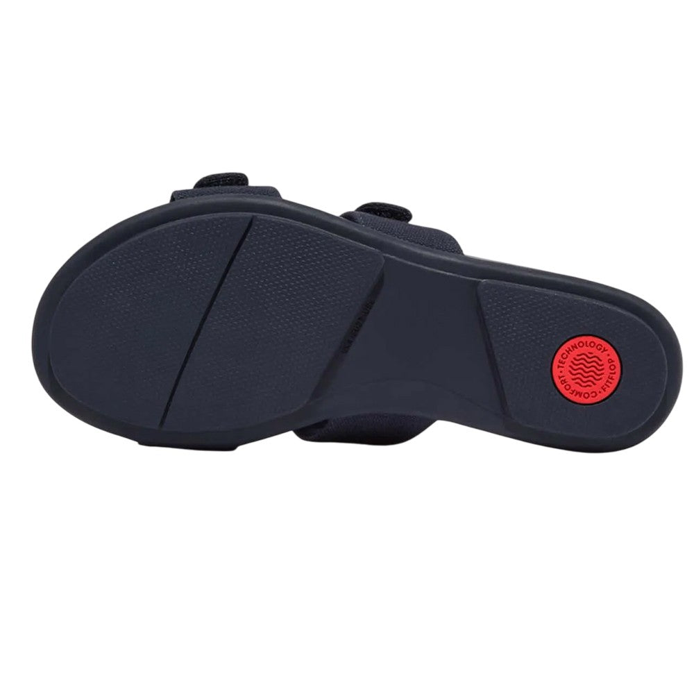 Navy - Close up - FitFlop Womens-Ladies Gracie Canvas Adjustable Sandals