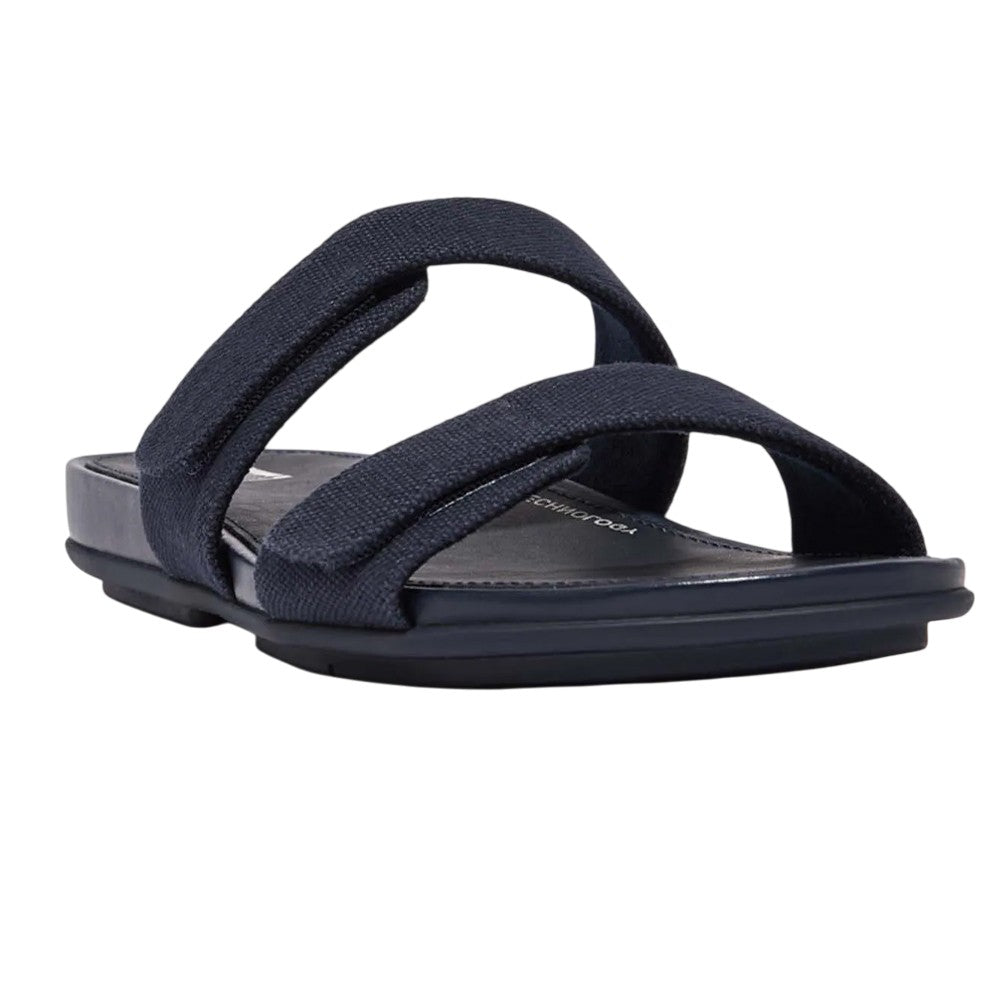Navy - Front - FitFlop Womens-Ladies Gracie Canvas Adjustable Sandals