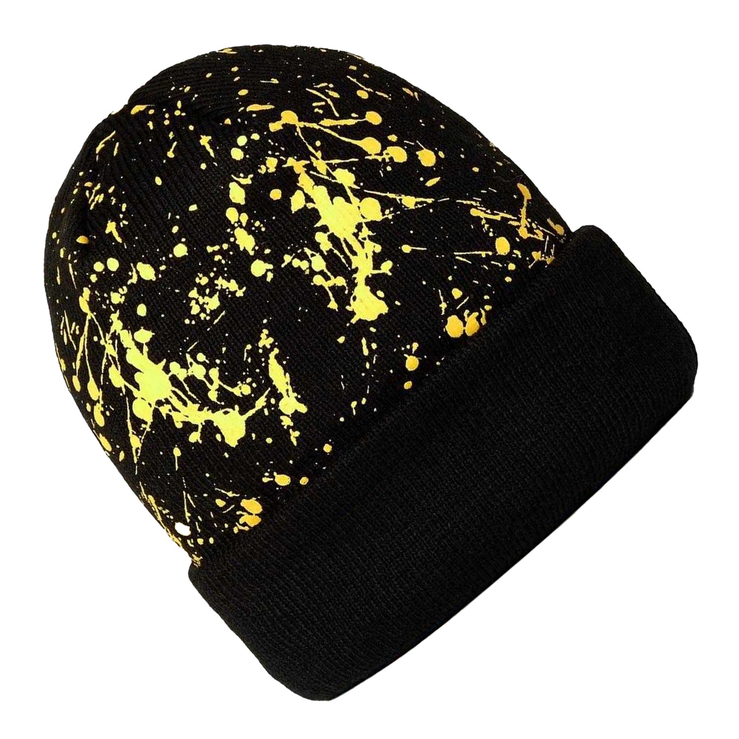 Black - Back - New Era Childrens-Kids Splatter Knitted Casual Beanie