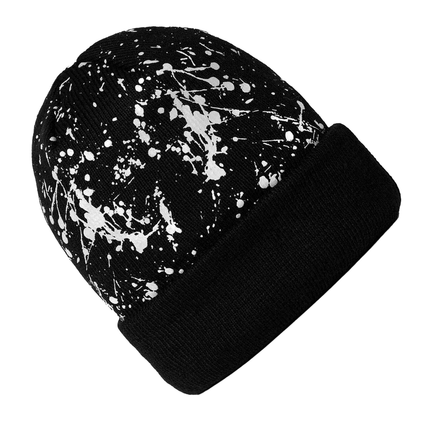 Navy - Back - New Era Childrens-Kids Splatter Knitted Casual Beanie