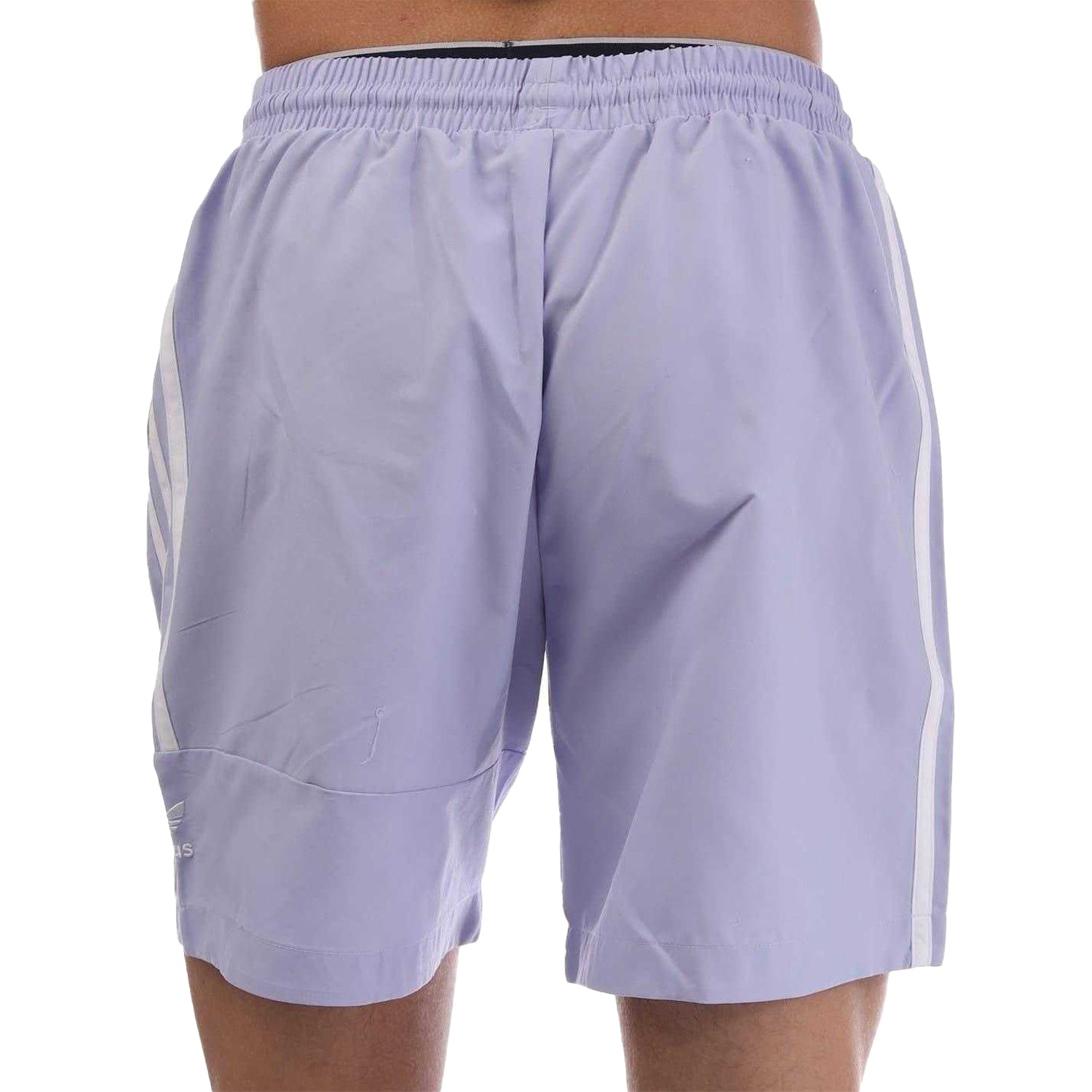 Purple - Back - Adidas Mens 3 Stripes Swim Shorts