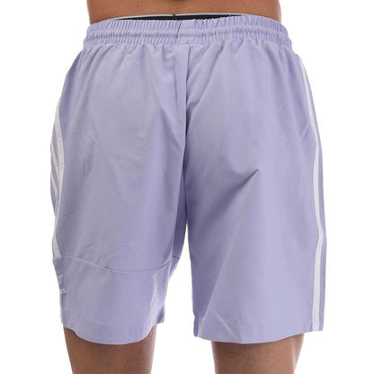 Purple - Back - Adidas Mens 3 Stripes Swim Shorts