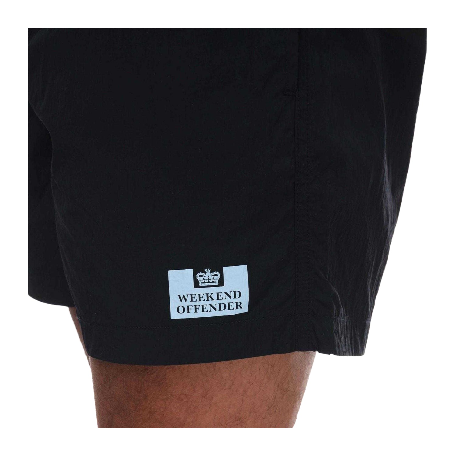 Navy - Side - Weekend Offender Mens Barios Swim Shorts