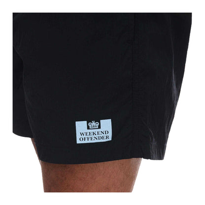 Navy - Side - Weekend Offender Mens Barios Swim Shorts