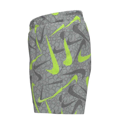 Wolf Grey - Side - Nike Boys Patterned Swimming Swim Shorts