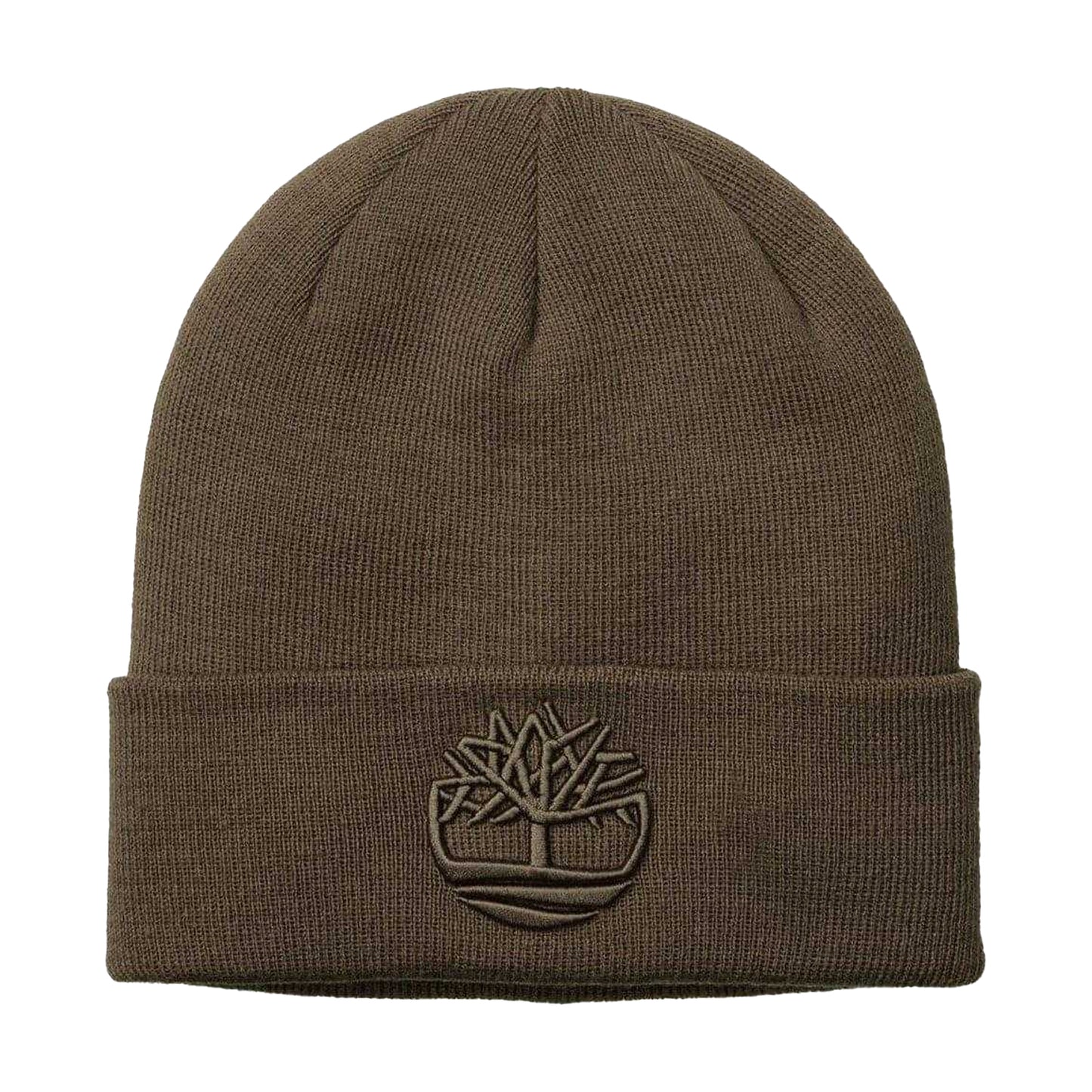 Chocolate Brown - Front - Timberland Unisex Adult Logo Ribbed Beanie