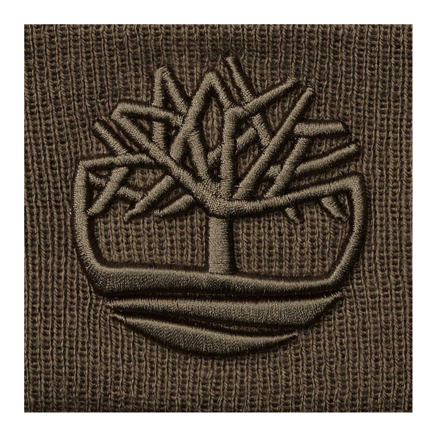 Chocolate Brown - Back - Timberland Unisex Adult Logo Ribbed Beanie