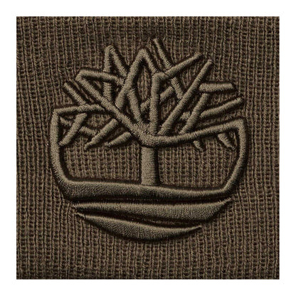 Chocolate Brown - Back - Timberland Unisex Adult Logo Ribbed Beanie