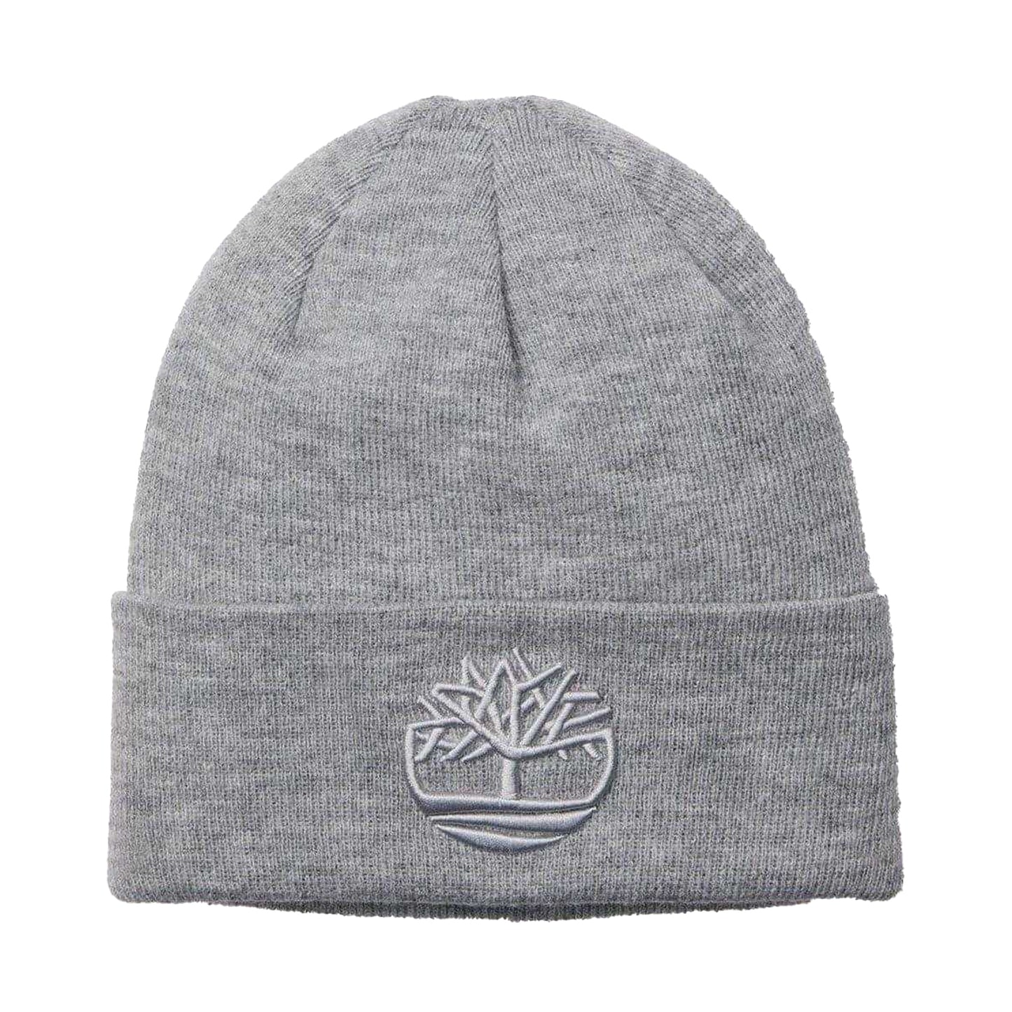 Medium Grey - Front - Timberland Unisex Adult Logo Ribbed Beanie