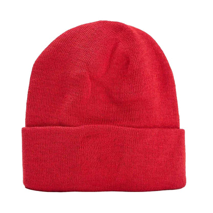 Claret Red-White - Back - Arsenal Unisex Adult Crest Knitted Beanie