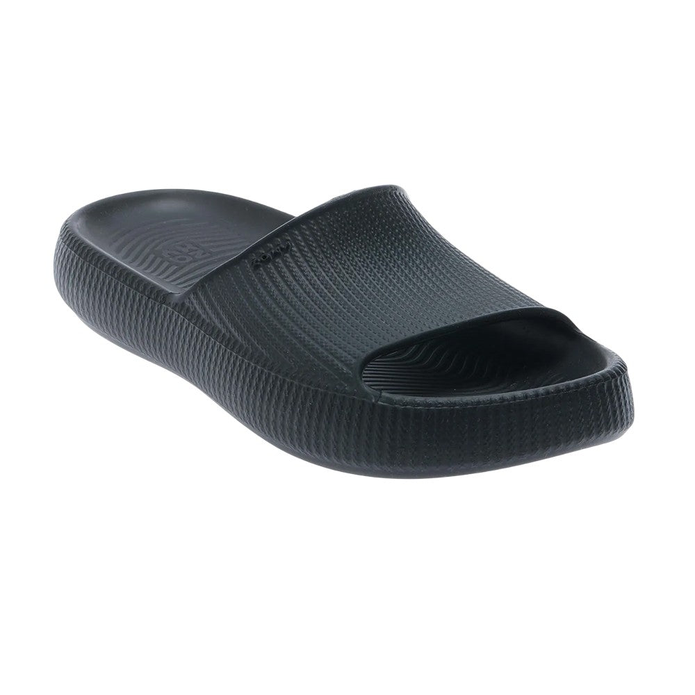 Black - Front - Zaxy Womens-Ladies Leveza Sliders