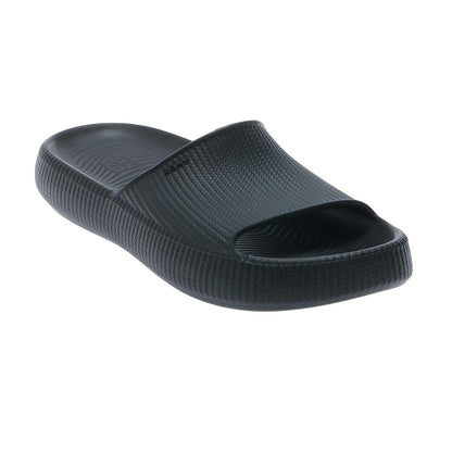 Black - Front - Zaxy Womens-Ladies Leveza Sliders