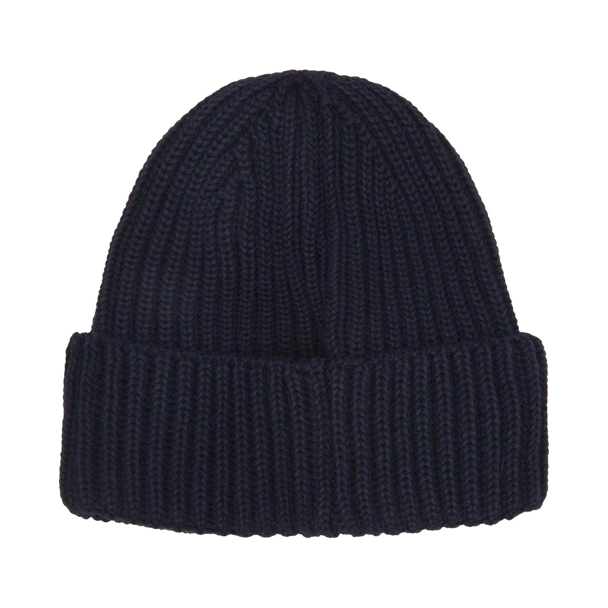 Navy - Back - C.P. Company Boys Goggles Ribbed Winter Beanie