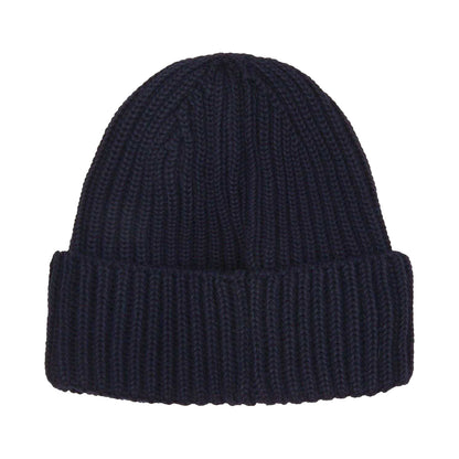 Navy - Back - C.P. Company Boys Goggles Ribbed Winter Beanie