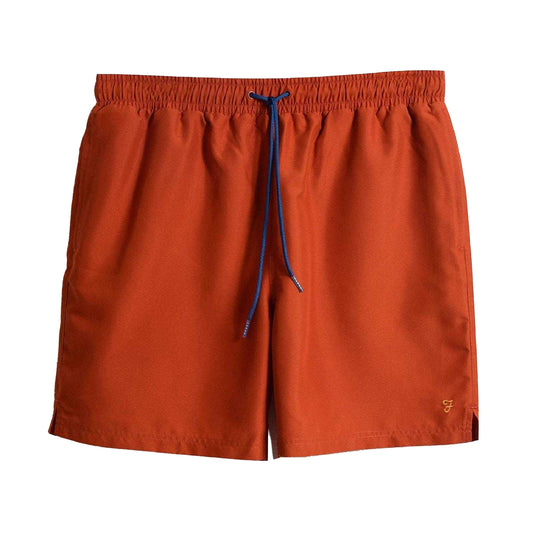 Brown - Front - Farah Mens Regular Swimming Swim Shorts
