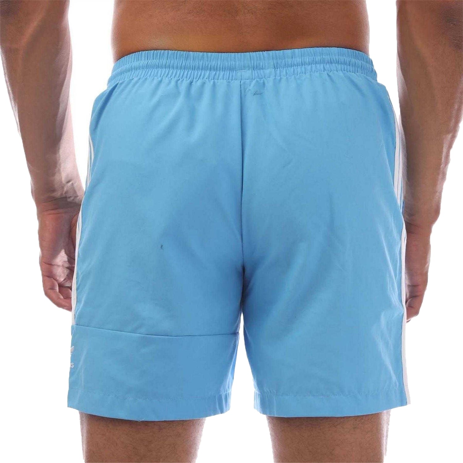 Blue - Back - Adidas Mens Originals 3 Stripes Regular Swim Shorts