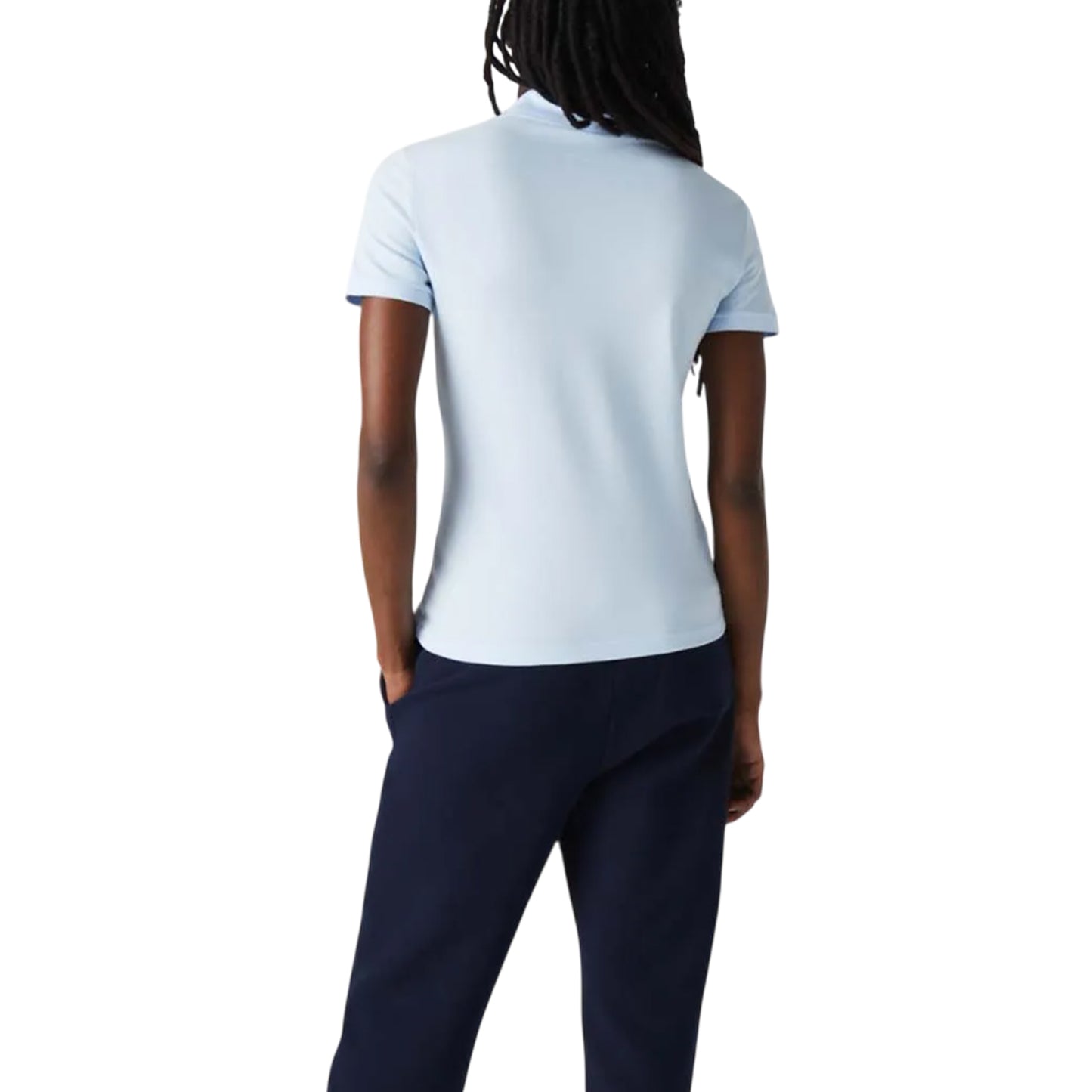 Blue - Back - Lacoste Womens-Ladies Club Med Cotton Polo Shirt