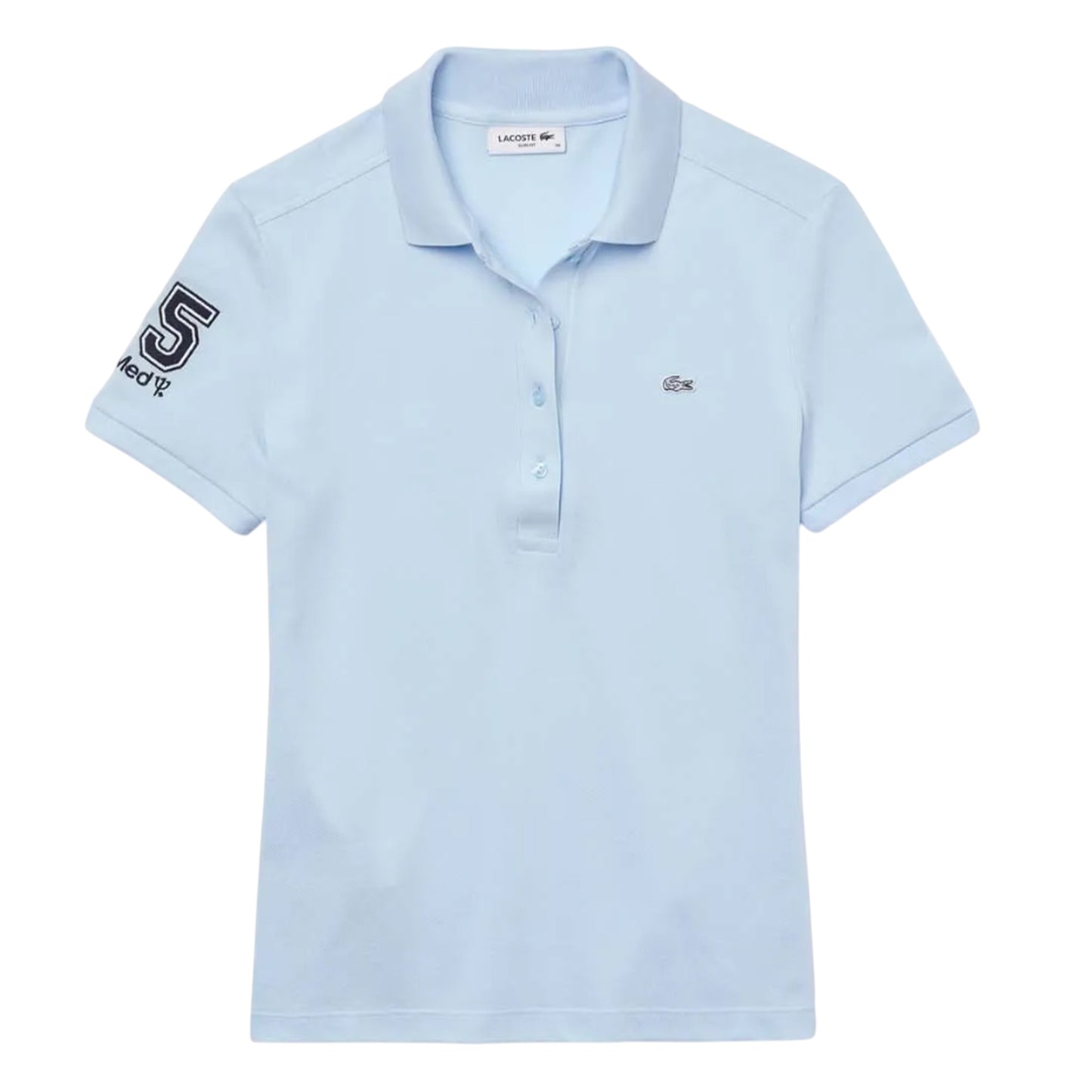 Blue - Front - Lacoste Womens-Ladies Club Med Cotton Polo Shirt