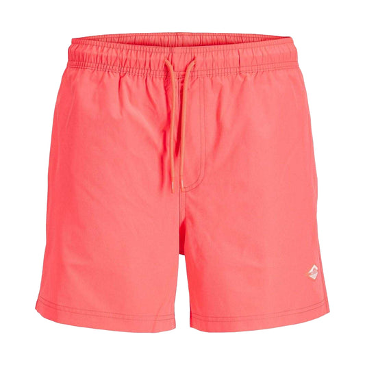 Hot Coral - Front - Jack And Jones Mens Swim Shorts