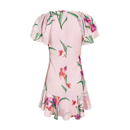 Pink - Back - Ted Baker Womens-Ladies Wrap Dress