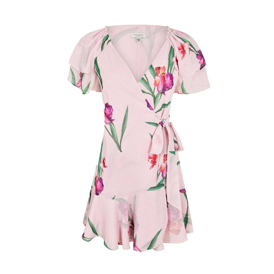 Pink - Front - Ted Baker Womens-Ladies Wrap Dress