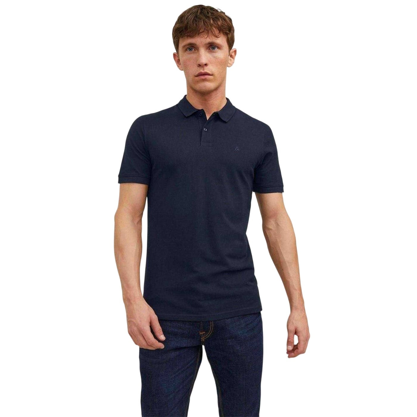 Navy Blazer - Side - Jack And Jones Mens Basic Polo Shirt