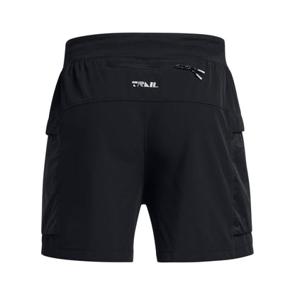 Black - Back - Under Armour Mens Trail Run Shorts