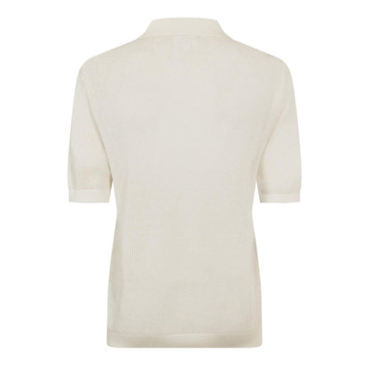 Beige - Back - Jack Wills Mens Knitted Relaxed Fit Short-Sleeved Polo Shirt