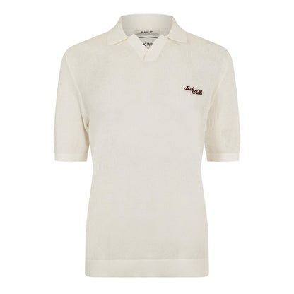 Beige - Front - Jack Wills Mens Knitted Relaxed Fit Short-Sleeved Polo Shirt