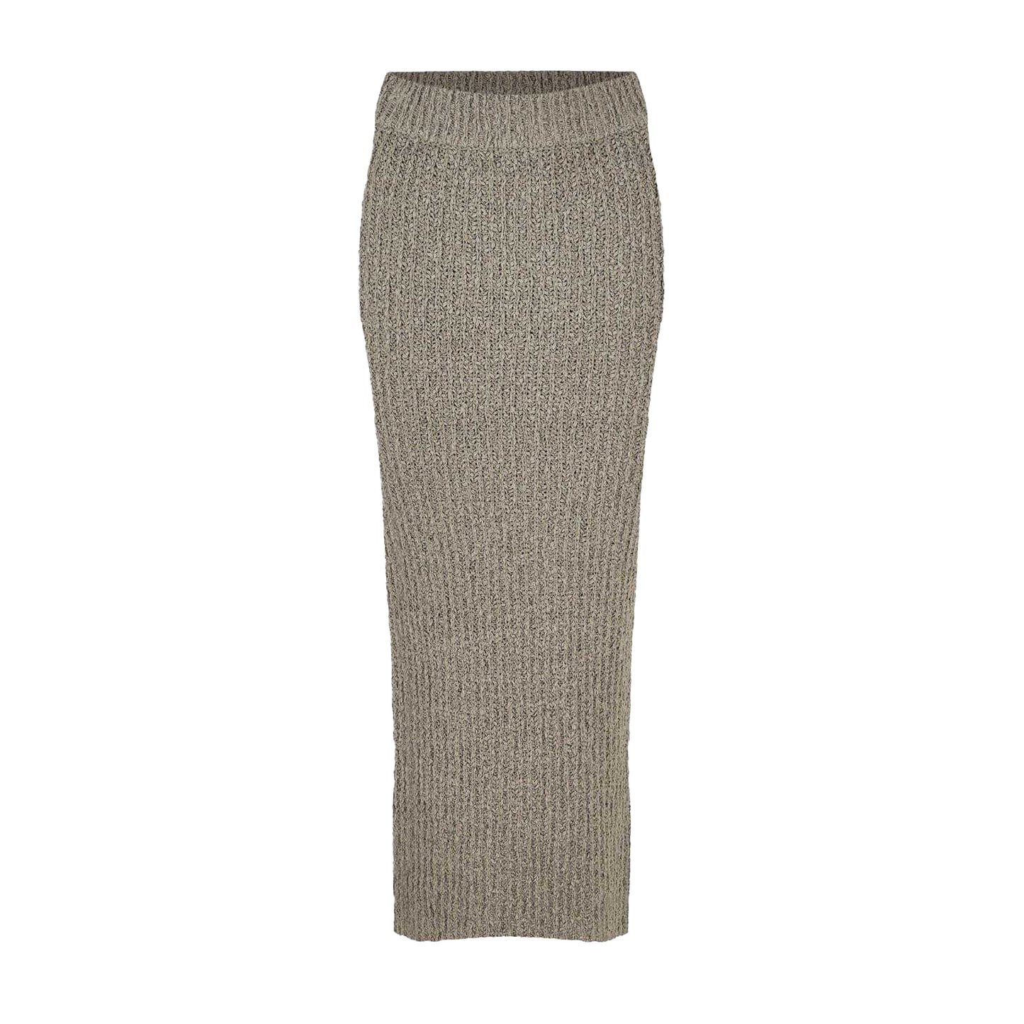 Taupe - Front - Jack Wills Womens-Ladies Ribbed Maxi Skirt