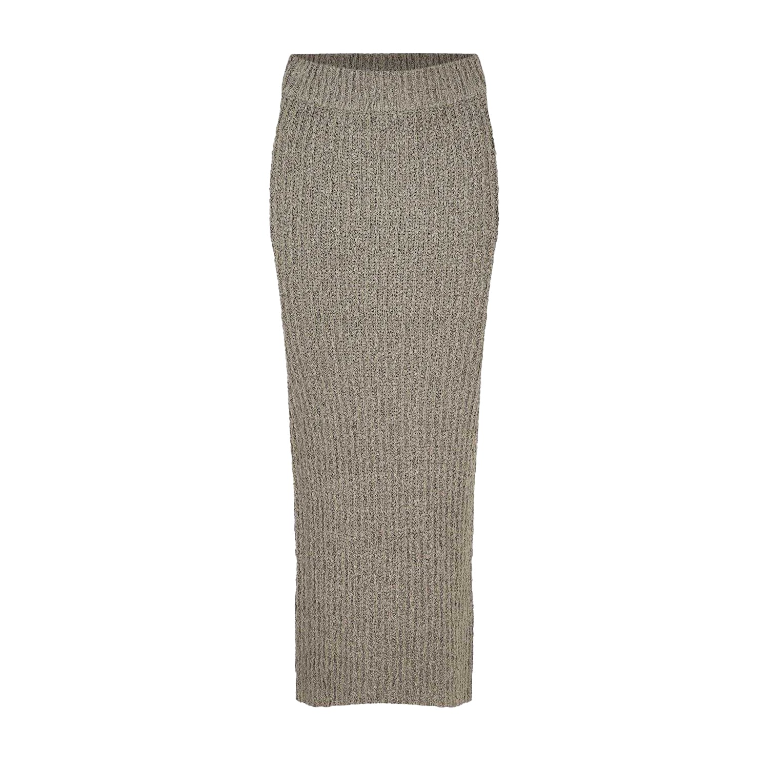 Taupe - Front - Jack Wills Womens-Ladies Ribbed Maxi Skirt