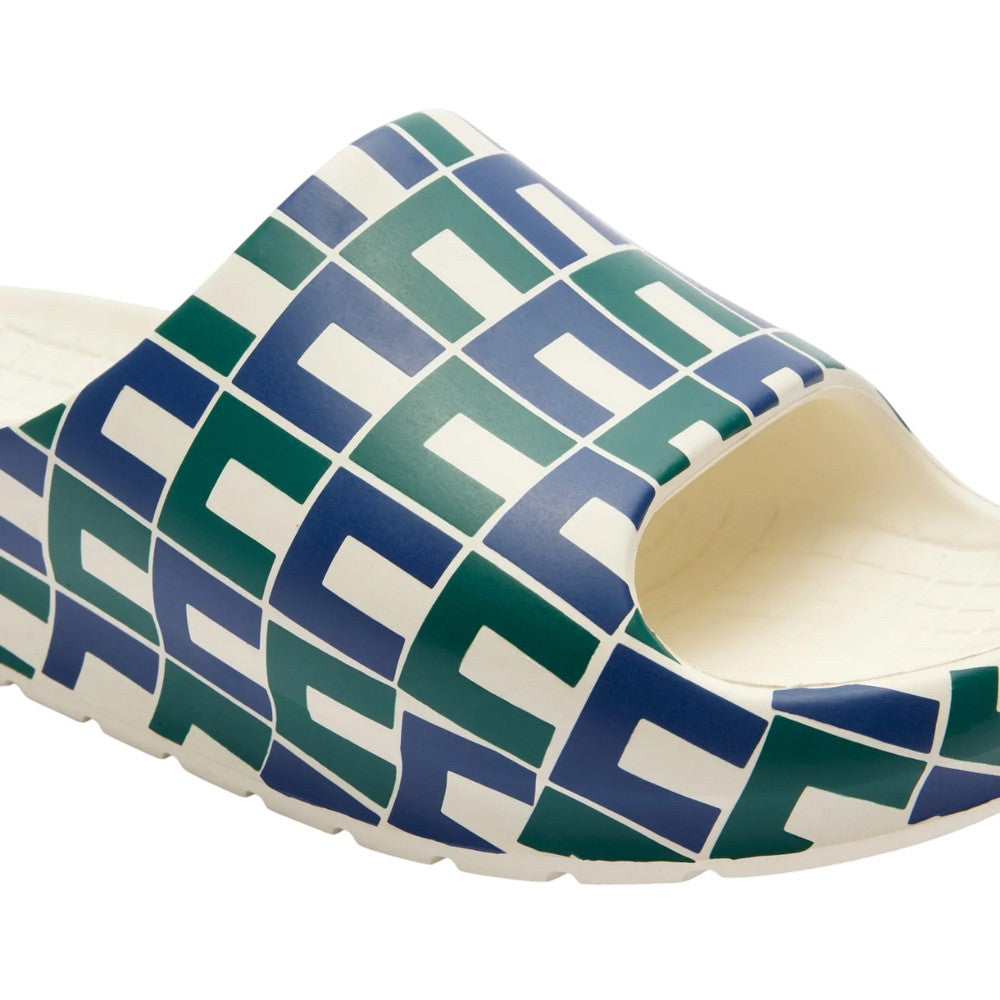 Navy-White-Green - Lifestyle - Lacoste Womens-Ladies Serve 2.0 Sliders