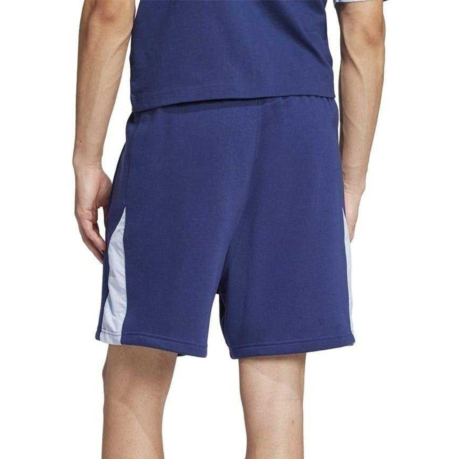 Dark Blue - Back - Adidas Mens Colour Block Casual Shorts