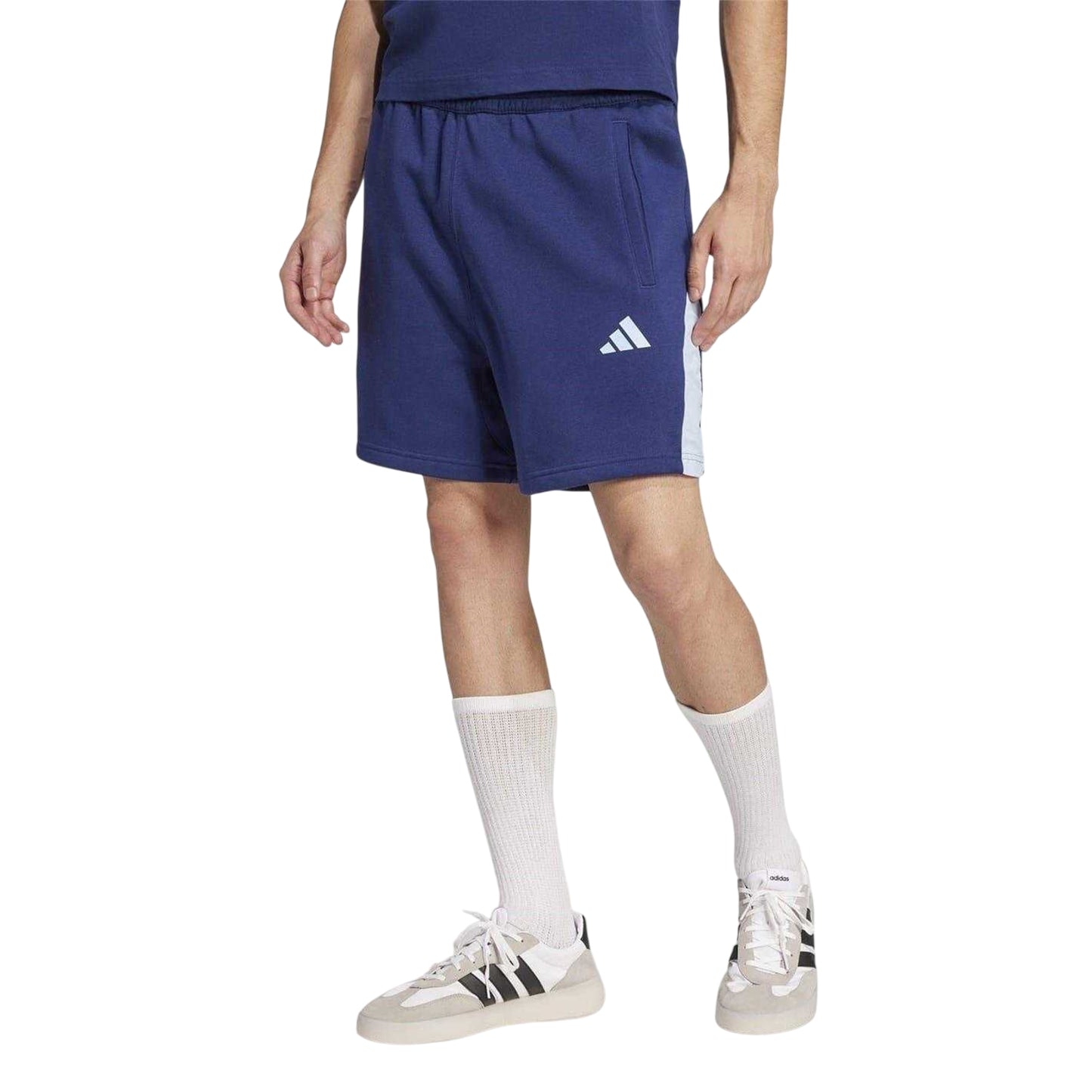 Dark Blue - Lifestyle - Adidas Mens Colour Block Casual Shorts