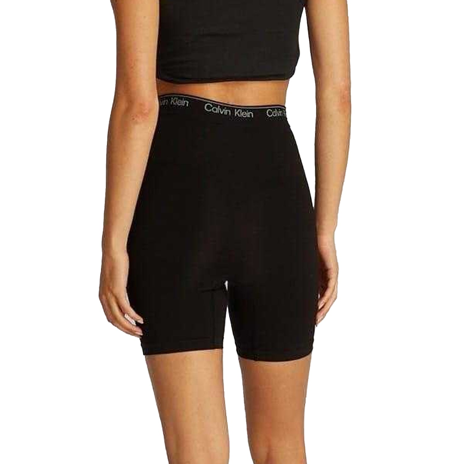 Black - Back - Calvin Klein Womens-Ladies Seamless Slim Compression Shorts